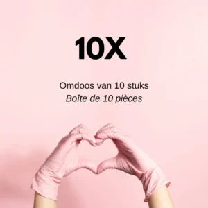 10x Eco-Soft nitril poedervrije handschoenen, 100 stuks, roze