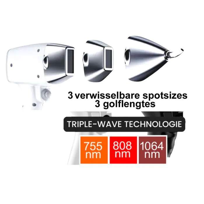Medische Diode-Laser met 2 laser-handstukken